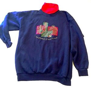 Vintage Christmas Presents Sweatshirt Turtle Neck